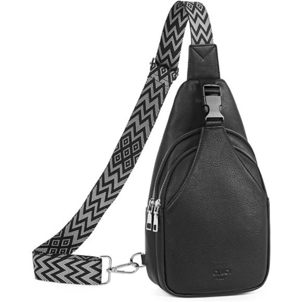 CLUCI Leather Small Crossbody Bags Sling Backpack Cross Body Bag for Women